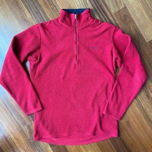 Patagonia Sz M Quarter Zip Red Capilene Fleece